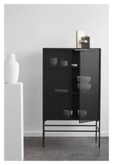 Grid cabinet, Black steel