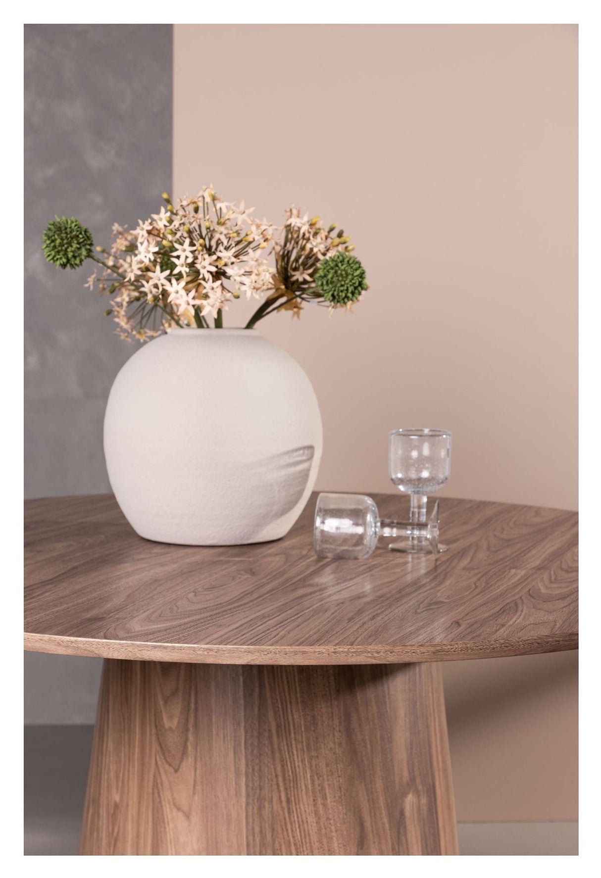 Lanzo Dining Table, Ø120, Natural