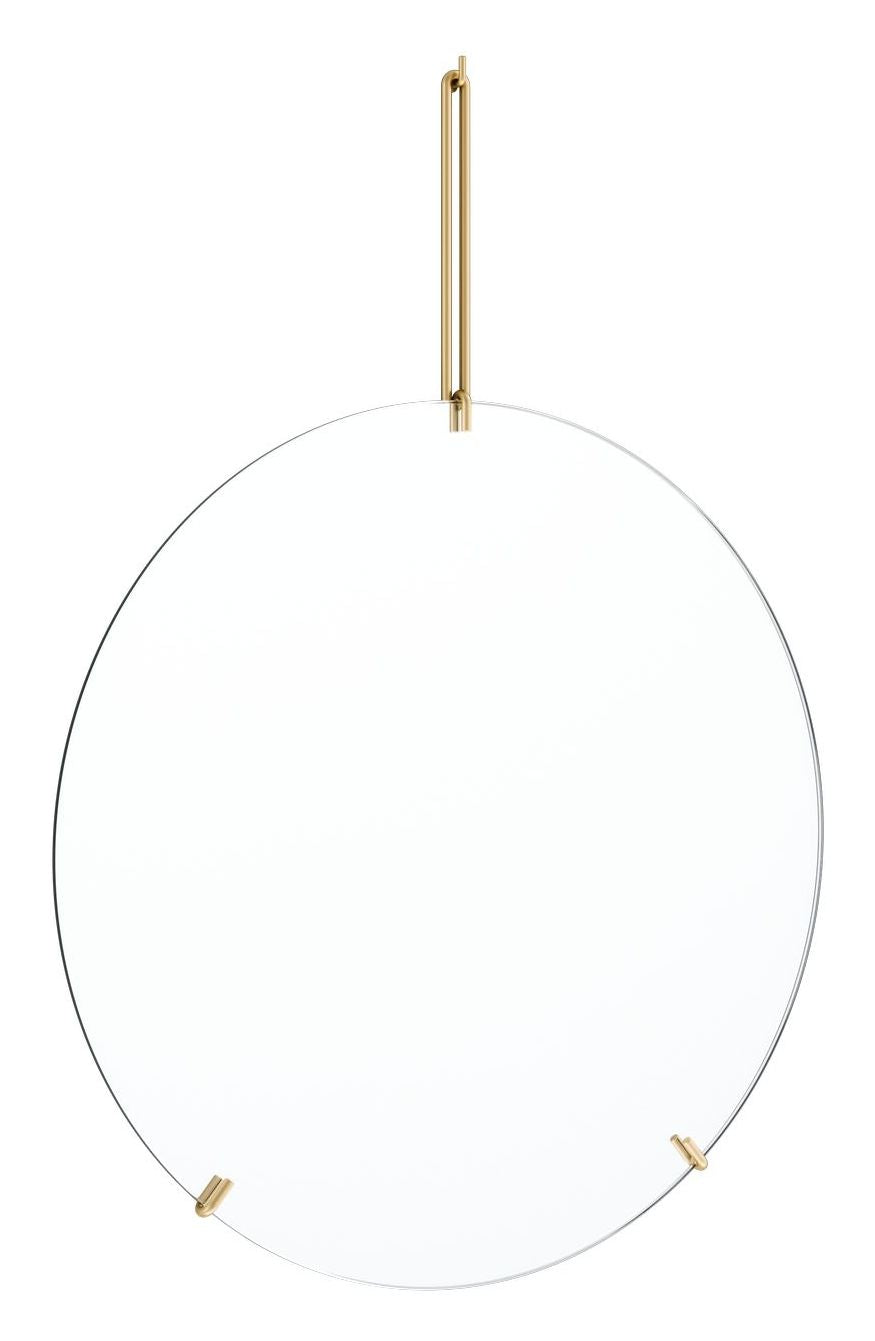 Wall mirror, Ø50, Brass