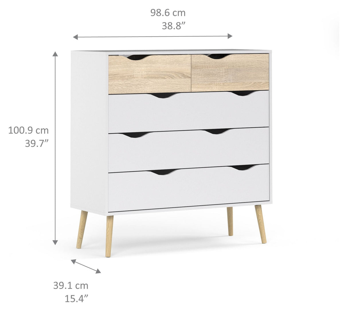 Delta chest of drawers - white