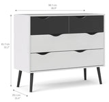 Delta Chest w/4 drawers - Black