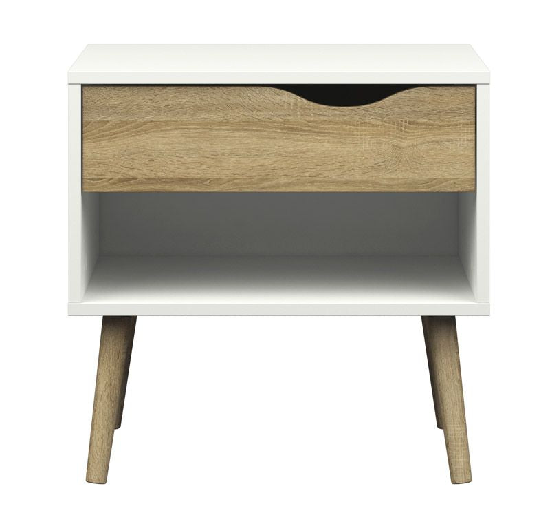 Delta Bedside Table - White