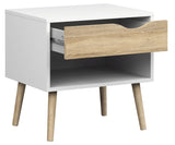 Delta Bedside Table - White