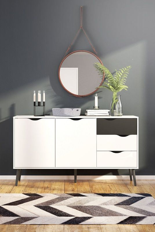 Delta Sideboard w/3 drawers and 2 doors - Black