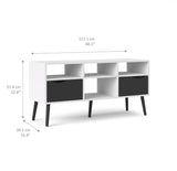 Delta TV table w/4 open rooms - Black