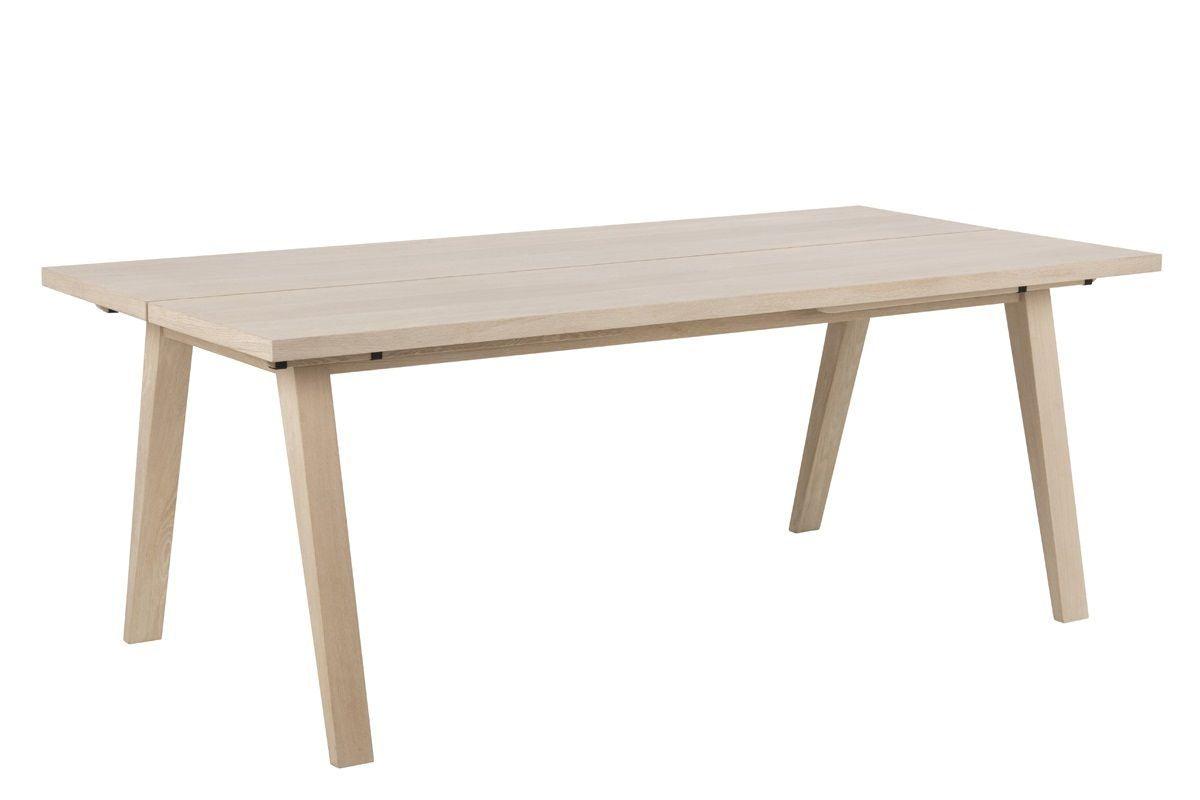 Denver Plank Table, 200x95, White pigmented oak veneer