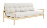 Knob Sofa bed, Lacquered pine, Off white