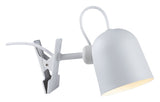 Angle Lamp w. clamp, White/Gray