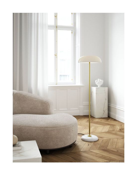 Glossy Floor Lamp, White