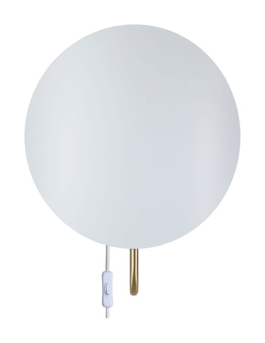 Spargo Wall Lamp, White/Brass