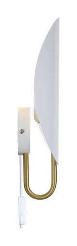 Spargo Wall Lamp, White/Brass