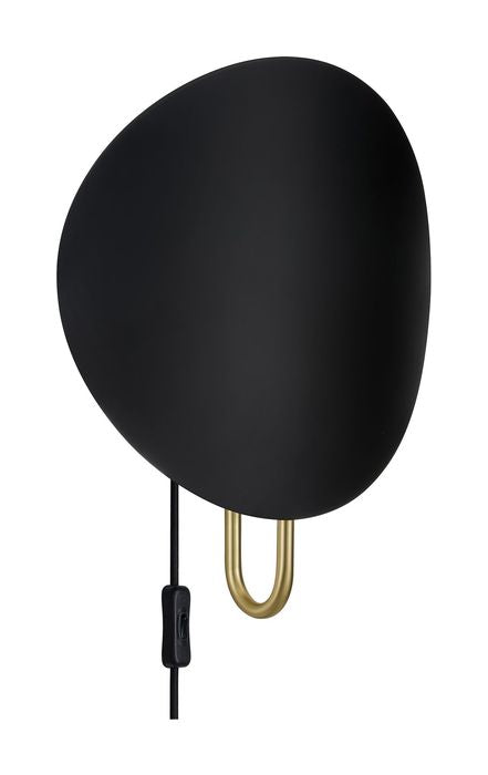 Spargo Wall Lamp, Black/Brass