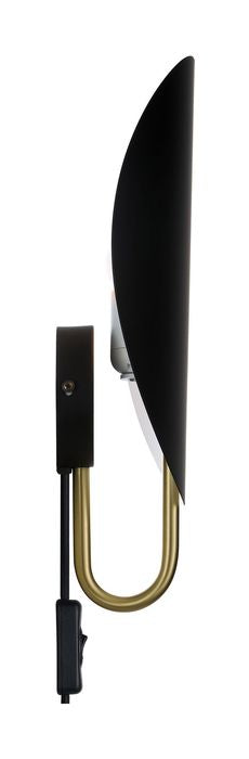 Spargo Wall Lamp, Black/Brass