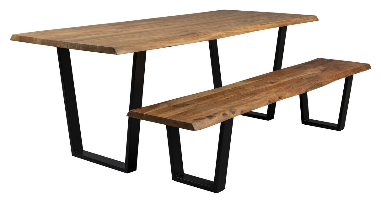 Dutchbone Aka Bench - Acacia/Black, 180X45