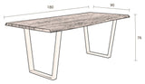 Dutchbone Aka Dining Table Acacia/Black, 180x90