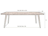 Dutchbone Alagon Dining Table 160x90, Black Legs