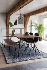 Dutchbone Alagon Dining Table 160x90, Black Legs