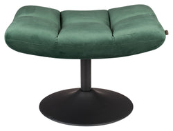 Dutchbone Bar Footstool, Green Velvet