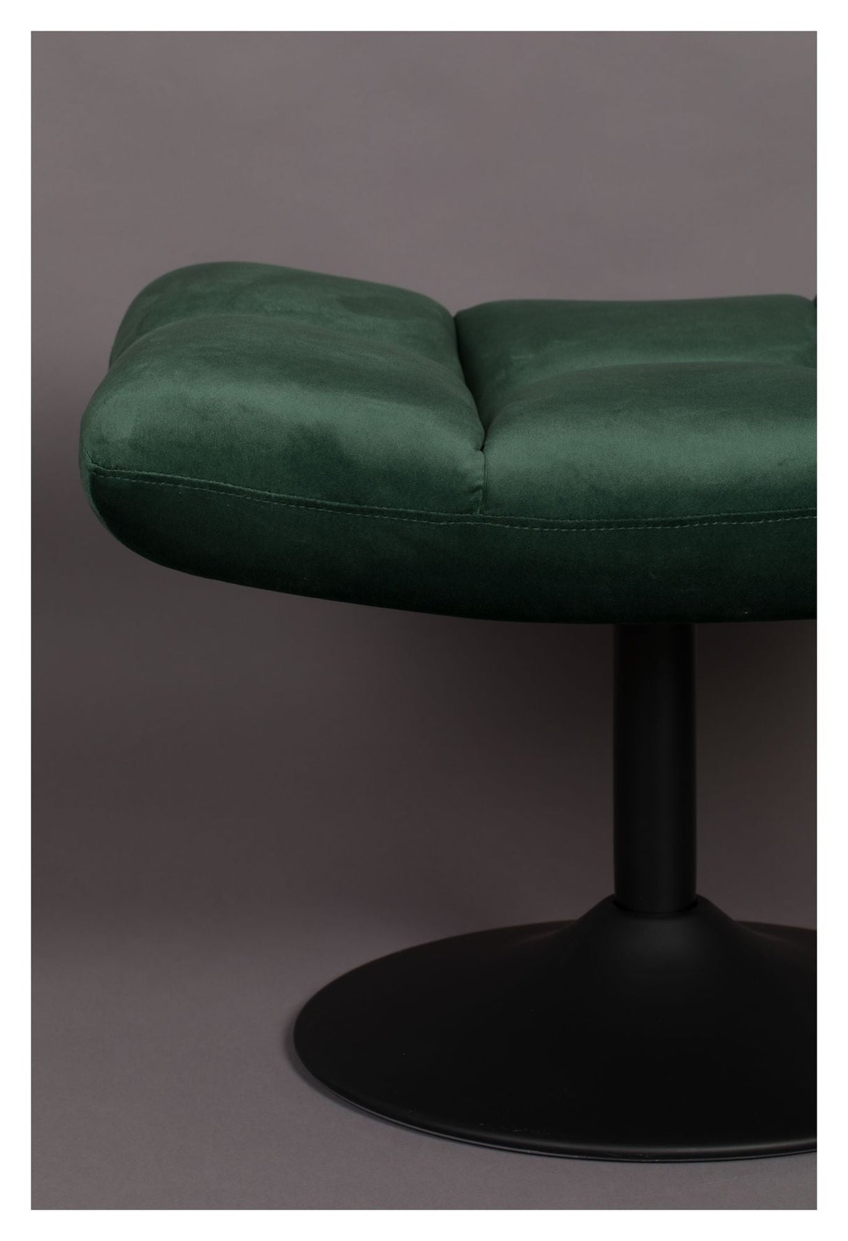 Dutchbone Bar Footstool, Green Velvet