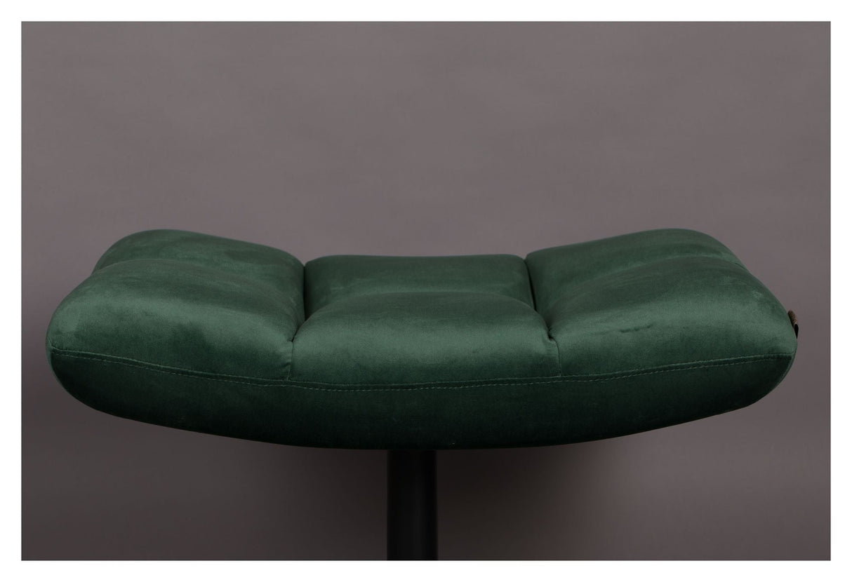 Dutchbone Bar Footstool, Green Velvet