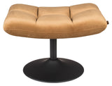 Dutchbone Bar Footstool, Golden Brown Velvet