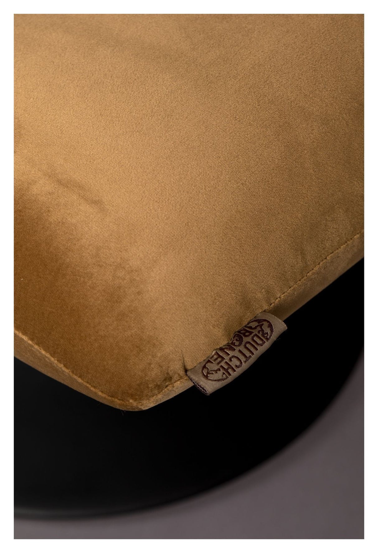 Dutchbone Bar Footstool, Golden Brown Velvet