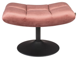 Dutchbone Bar Footstool, Old Pink Velour