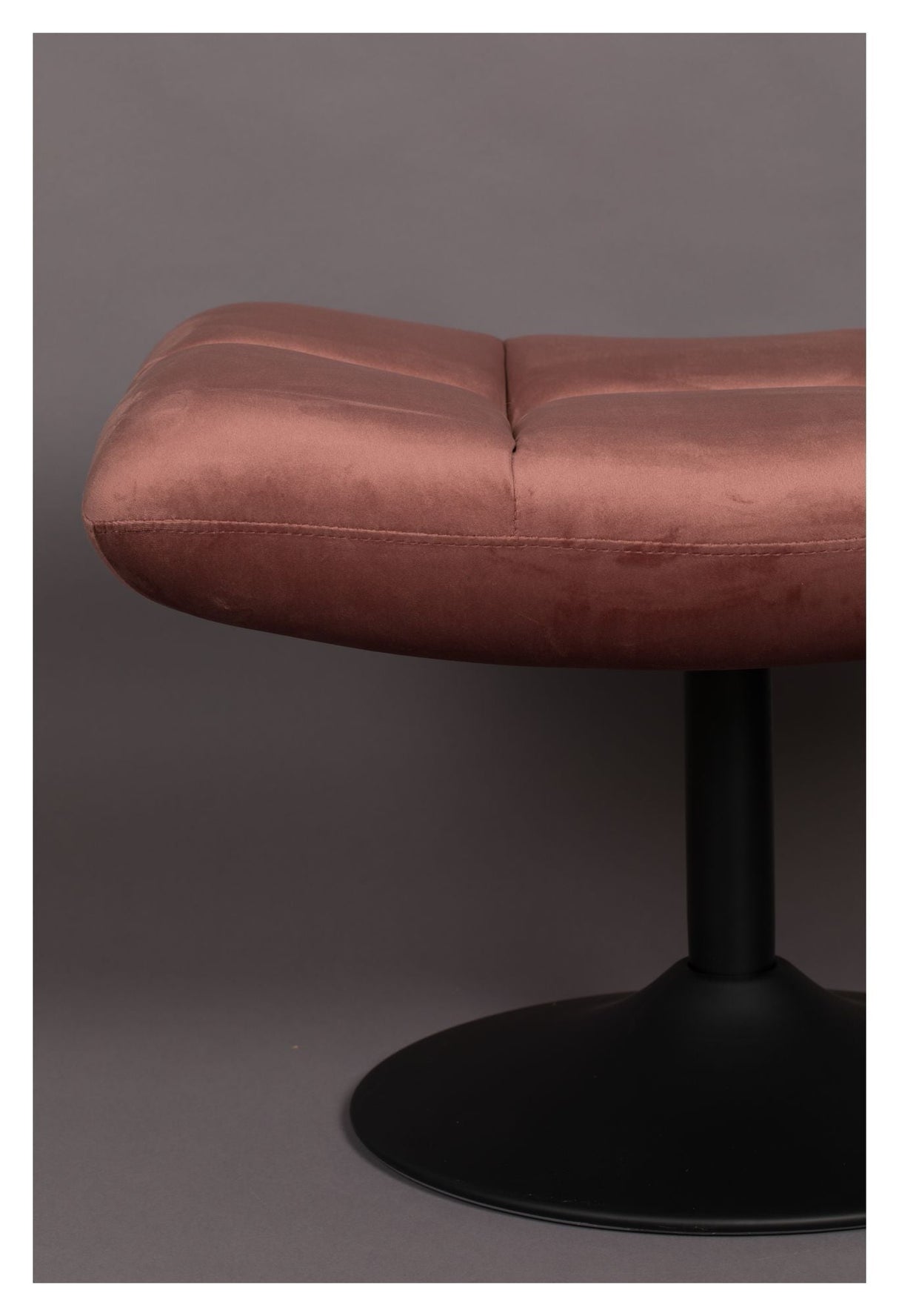 Dutchbone Bar Footstool, Old Pink Velour