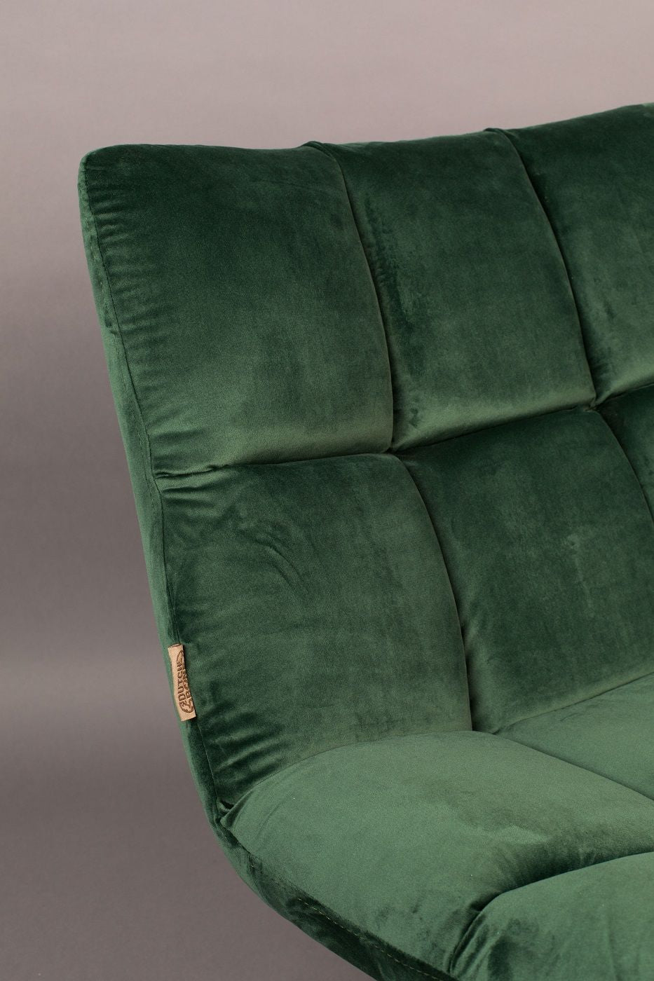 Dutchbone Bar Lounge Chair, w. velour Green