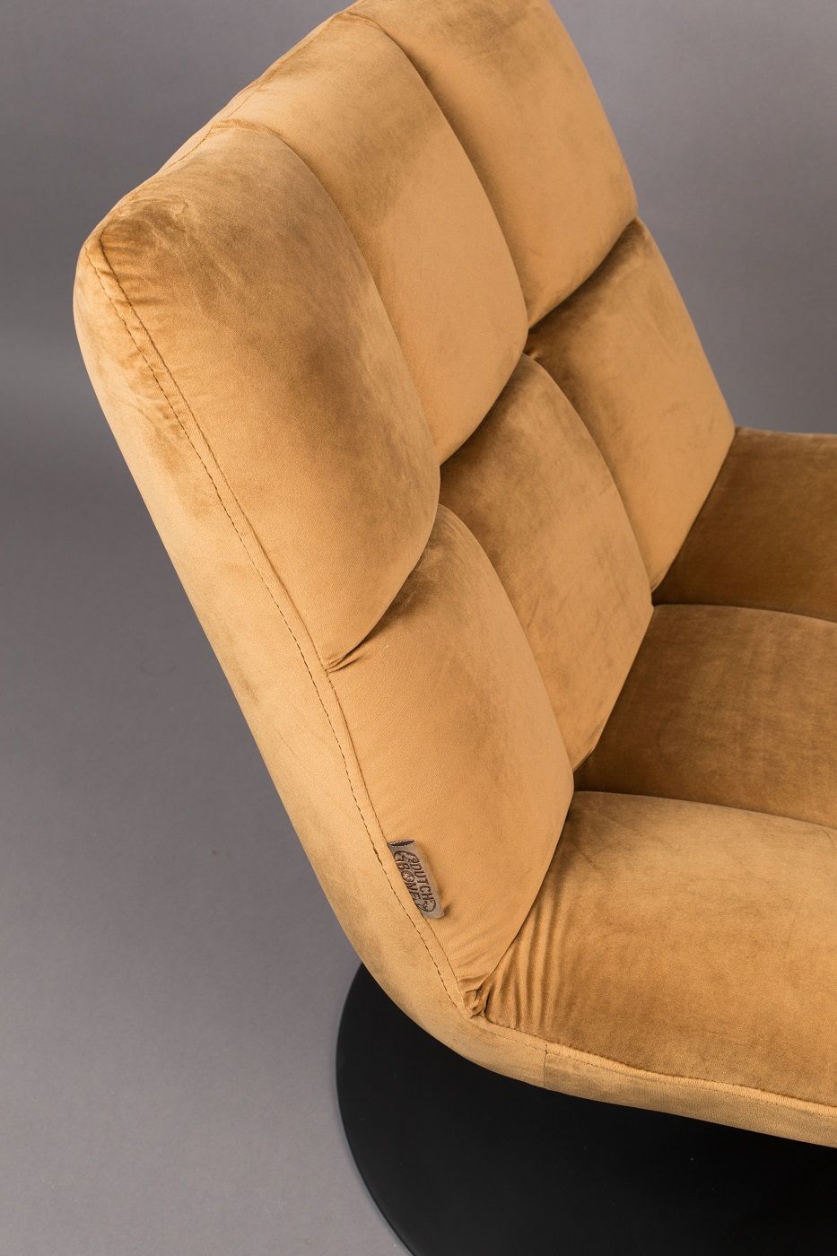 Dutchbone Bar Lounge Chair, w. velour Golden Brown