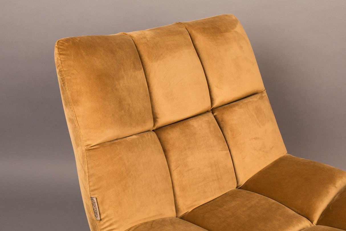 Dutchbone Bar Lounge Chair, w. velour Golden Brown