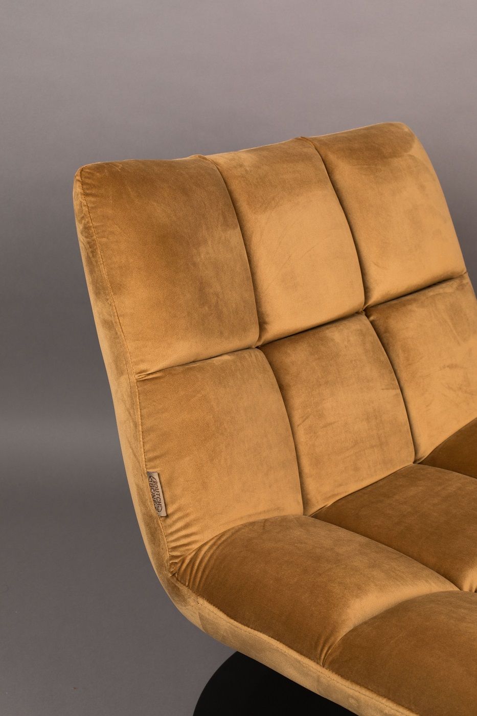 Dutchbone Bar Lounge Chair, w. velour Golden Brown