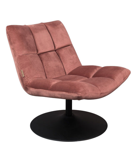 Dutchbone Bar Lounge Chair with Velvet Pink