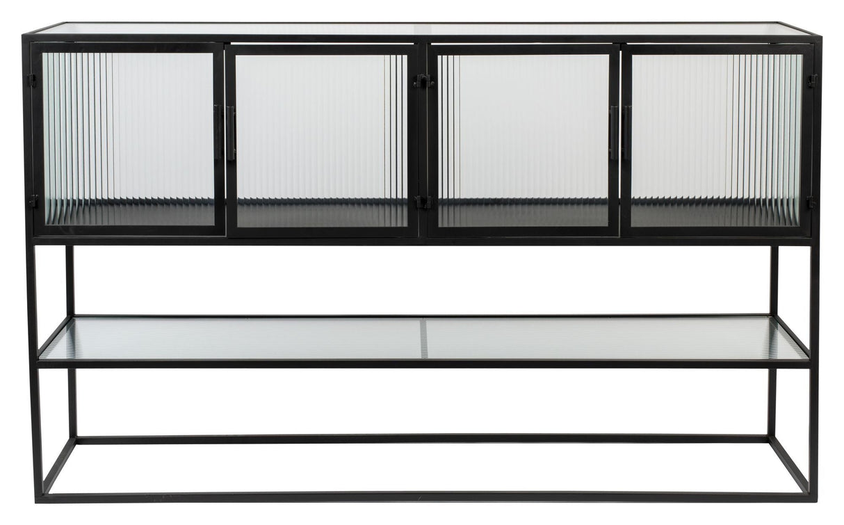 Dutchbone Boli High Sideboard - Black/Glass, B150