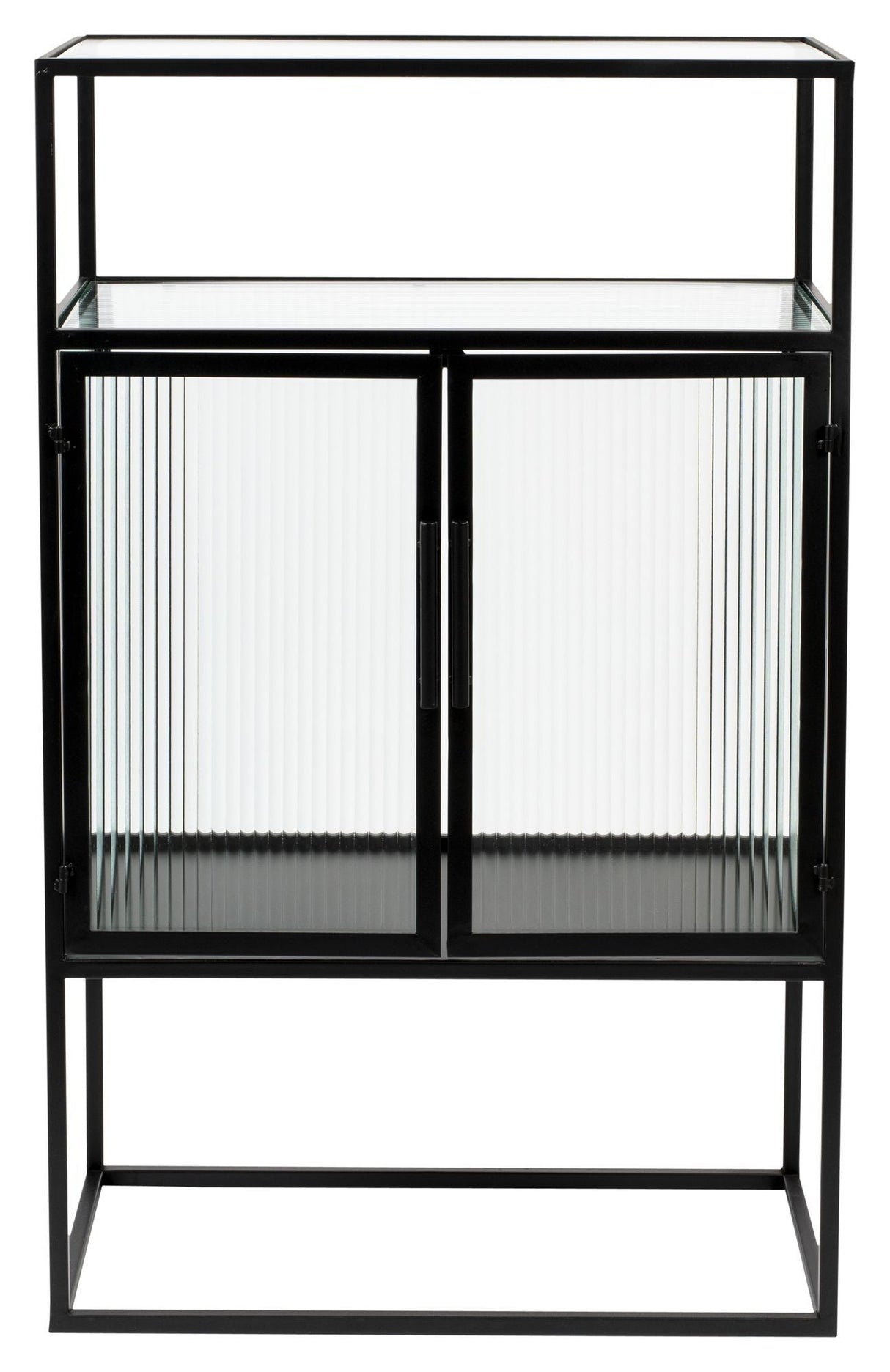 Dutchbone Boli Vitrine Cabinet - Black/Glass, H105