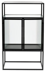 Dutchbone Boli Vitrine Cabinet - Black/Glass, H105