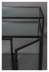 Dutchbone Boli Vitrine Cabinet - Black/Glass, H105