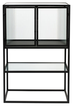 Dutchbone Boli Vitrine Cabinet - Black/Glass, H90