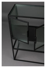 Dutchbone Boli Vitrine Cabinet - Black/Glass, H90