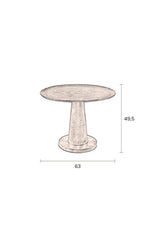 Dutchbone Brute Side Table Ø63, Gray