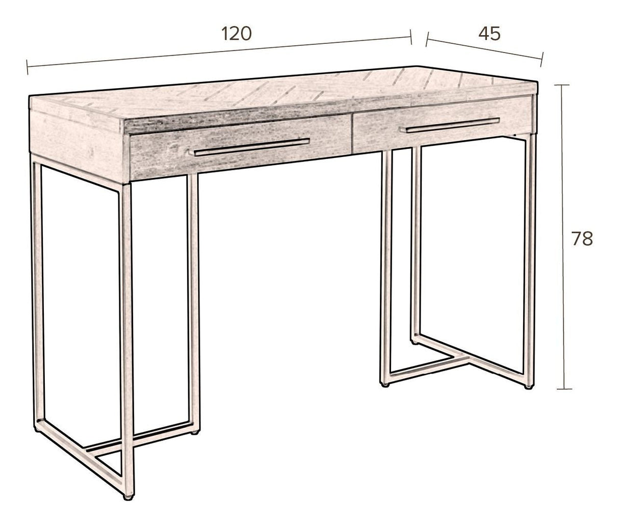 CLASS Console Table, Oak