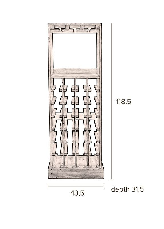 Dutchbone Claude Wine Cabinet, Nature