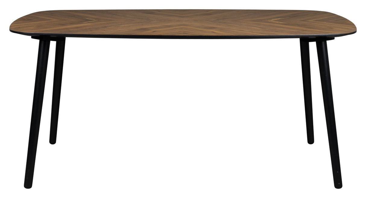 Clover Dining Table, 165x90, Walnut/Black