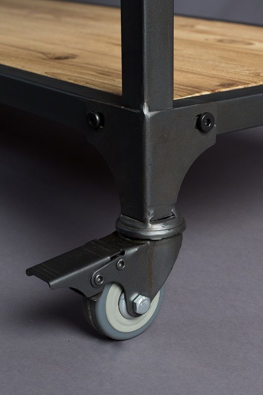 Dutchbone Consuela Roller Table, Black/Gray