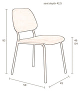 DARBY Dining chair, Beige