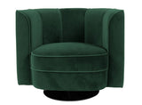 Dutchbone Flower Lounge Chair, Green Velvet