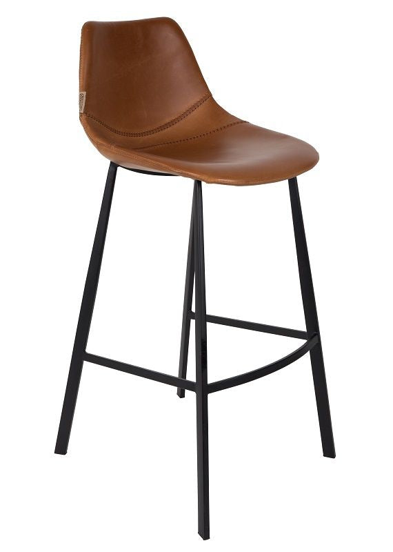 Dutchbone Franky Barstool Brown PU Leather