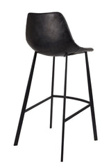 Dutchbone Franky Barstool Black PU Leather