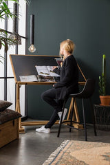 Dutchbone Franky Counterchair Black PU Leather