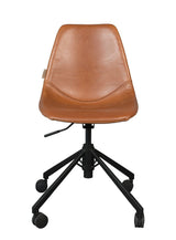 Dutchbone Franky Office chair with synthetic leather, Brown